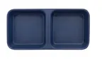 image of Thunder Group 19002SB Sauce Dish, 2-Compartment, 4 Oz., 6"L X 3"W - Dozen