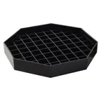 image of Thunder Group ALDT060 Drip Tray, 5-1/3" X 5-1/3" X 3/4"H, Octagonal, Plastic, 4 Each - Pack