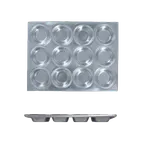 image of Thunder Group ALKMP012 Muffin Pan, 12 Cup, 3-1/2 Oz. Each Cup, 14" X 10-3/4"