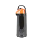 image of Thunder Group APLG022D Airpot, 2.2 Liter (74 Oz.), Glass Lined, Orange Lever Top