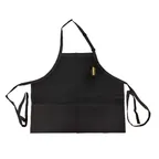 image of Thunder Group CA2427BK Chef Regalia Bib Aprons, 24" X 27-1/2" (3) Pocket Mid-Length 65/35 Poly/Cotton, 1/2"