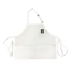 image of Thunder Group CA2427WH Chef Regalia Bib Aprons, 24" X 27-1/2" (3) Pocket Mid-Length, 65/35 Poly/Cotton