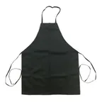 image of Thunder Group CA3226BK Chef Regalia Bib Aprons, 32" X 26", Full-Length Without Pocket, 65/35 Poly/Cotton