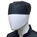 image of Thunder Group CH003BKL Chef Regalia Ventilated Pill Box Hat, 3.5" High, Large Size, 65/35 Poly/Cotton, Black