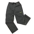 image of Thunder Group CHP202CHS Chef Regalia Relaxed Fit Chef Pants, Small, 65/35 Poly/Cotton, Chalk Stripe