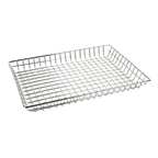image of Thunder Group CRDB1626 Nickel-Plated Wire Doughnut Basket, Food Display, 16" x 26" x 2", perfect for donuts and pastries