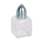 image of Thunder Group GLTWCC005 Salt/Pepper Shaker, 1/2 Oz. Capacity, Glass Cube Base, Stainless Steel Bullet Cap - Dozen