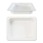 image of Thunder Group GN1121W Food Pan, 1/2 Gn, 1-1/2" Deep, Stackable, White,  BPA free