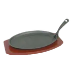 image of Thunder Group IRBB001 Pork Board Sizzle Platter Set, 3-Piece Includes