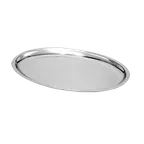 image of Thunder Group IRSP1108 Sizzling Platter, 11-5/8" X 8", Oval, Stainless Steel