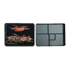 image of Thunder Group JPRB002 Bento Server With Cover, 5 Compartment, 10-1/2" X 8" X 2-1/2", Decorative Exterior