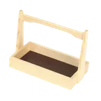 image of Thunder Group K109 Shoyu Sauce Holder Tray, 6-1/2" X 3-3/4", With Handle, Shiraki Wood