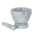image of Thunder Group MRGR002 Mortar & Pestle, 5" Dia. (5-1/4" X 4-1/2"), Bowl Style, Marble