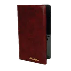 image of Thunder Group PCPC-1BR Check Presentation Holder, 5-3/4" X 9-1/2", Double Panel, Pocket Inserts, brown