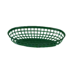 image of Thunder Group PLBK938G Fast Food Basket, 9-3/8", Oval, Stackable - Dozen