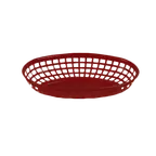 image of Thunder Group PLBK938R Fast Food Basket, 9-3/8", Oval, Stackable - Dozen