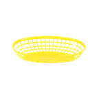 image of Thunder Group PLBK938Y Fast Food Basket, 9-3/8", Oval, Stackable - Dozen