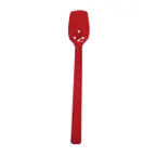 image of Thunder Group PLBS110RD Red Buffet Spoon, 10", 3/4 Oz., Perforated - Dozen