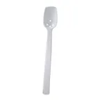 image of Thunder Group PLBS110WH White Buffet Spoon, 10", 3/4 Oz., Perforated - Dozen