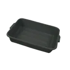 image of Thunder Group PLBT005B Bus Box, 1-Compartment, 20-1/2" x 15-1/2" x 5" Deep, Integrated Handles, Stackable, High-Density Polyethylene, Black