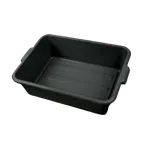 image of Thunder Group PLBT007B Bus Box, 1-Compartment, 20-1/2" x 15-1/2" x 7" Deep, Stackable, High-Density Polyethylene, Black