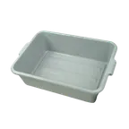 image of Thunder Group PLBT007G Gray Polyethylene 1-Compartment Bus Box, 20-1/2" x 15-1/2" x 7" Deep, Integrated Handles, Stackable