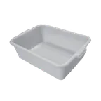 image of Thunder Group PLBT007W White 1-Compartment Bus Box, 20-1/2" x 15-1/2" x 7" Deep, High-Density Polyethylene, Stackable, Freezer Safe