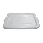 image of Thunder Group PLBTC001W White Bus Box Tub Cover, High-Density Polyethylene, NSF, Freezer Safe, Stackable