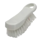image of Thunder Group PLCBB02WH Cutting Board Brush, 6" X 2.5" X 2"H, Hanging Loop, Plastic, white