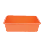 image of Thunder Group PLDB003 Bus Box, 14-3/8"W x 11-5/8"D x 3-3/8"H, 1-Compartment, Durable Plastic, Orange