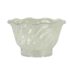 image of Thunder Group PLDS005C Dessert Dish, 5 Oz., Swirl Tulip Shaped, Stackable - Dozen