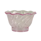 image of Thunder Group PLDS005P Dessert Dish, 5 Oz., Swirl Tulip Shaped, Stackable - Dozen
