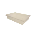 image of Thunder Group PLFB182606PP 8‑3/4‑Gallon White Polypropylene Food Storage Box, 18x26x6 in, Handle, -40°F to 160°F