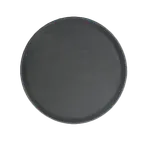 image of Thunder Group PLFT1600BK - 16" Round Heavy‑Duty Non‑Slip Serving Tray, Black Fiberglass, NSF Certified, Restaurant‑Grade