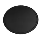 image of Thunder Group PLFT2700BK Non‑Slip Oval Serving Tray, 22" x 27", Black Fiberglass, NSF Certified Heavy‑Duty