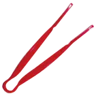image of Thunder Group PLFTG006RD Serving Tongs, 6", Flat Grip, Dishwasher Safe, Red