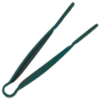 image of Thunder Group PLFTG009GR Serving Tongs, 9", Flat Grip, Dishwasher Safe, Green