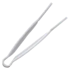 image of Thunder Group PLFTG009WH Serving Tongs, 9", Flat Grip, Dishwasher Safe, White