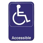 image of Thunder Group PLIS6911BL Information Symbol Sign, 6" X 9" "Accessible", Self-Adhesive Backing