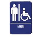 image of Thunder Group PLIS6914BL Information Symbol Sign, 6" X 9" "Men", Self-Adhesive Backing