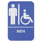 image of Thunder Group PLIS6958BL Information Symbol Sign, 6" X 9" "Men/Accessible", With Braille