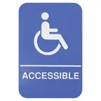 image of Thunder Group PLIS6959BL Information Symbol Sign, 6" X 9" "Accessible", With Braille, (6 Each Minimum Order)