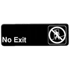 image of Thunder Group PLIS9306BK Information Symbol Sign, 9" X 3" "No Exit", Self-Adhesive Backing