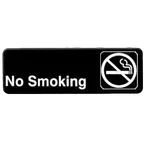 image of Thunder Group PLIS9311BK Information Symbol Sign, 9" X 3" "No Smoking", Self-Adhesive Backing