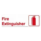 image of Thunder Group PLIS9316RD Information Symbol Sign, 9" X 3" "Fire Extinguisher", Self-Adhesive Backing