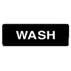 image of Thunder Group PLIS9341BK Information Symbol Sign, 9" X 3" "Wash", Self-Adhesive Backing