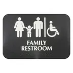 image of Thunder Group PLIS9601BK Information Symbol Sign, 9" X 3" "Family Restroom", With Braille