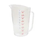 image of Thunder Group PLMD128CL Measuring Cup, 4 Qt., 9-1/3"L X 7-13/16"W X 10-11/16"H, With Handle, Clear