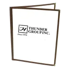 image of Thunder Group PLMENU-2BR Menu Cover, 8-1/2" X 11", Double-Fold, Flexible, brown