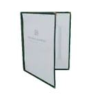 image of Thunder Group PLMENU-2GR Menu Cover, 8-1/2" X 11", Double-Fold, Flexible, green